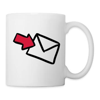 Brief E-Mail mail letter lettre message Versand - Tasse - Weiß - Rechts