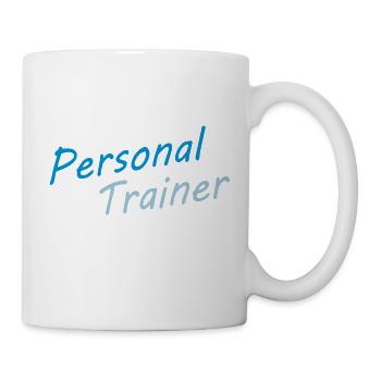 personal trainer blue - Mug blanc - blanc - Droite