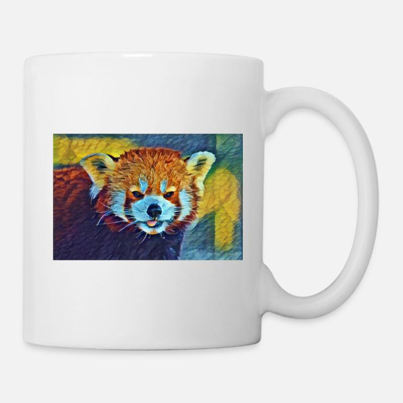 Red Panda Stare In Slumber - Mug - white