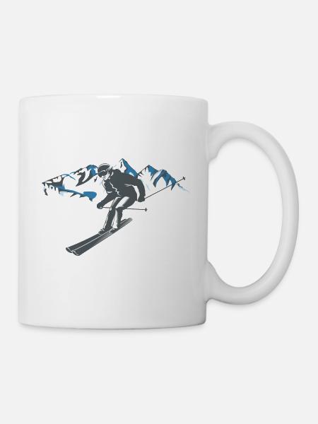 Skifahrer Skifahren - Tasse - Weiß
