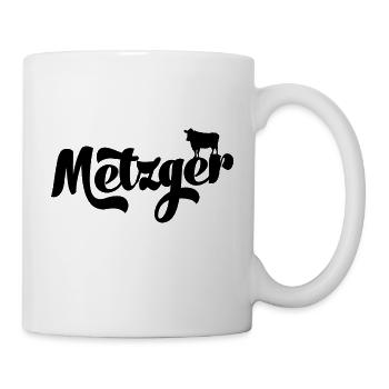 Metzger aus Leidenschaft Metzgerin Metzgerei - Tasse - Weiß - Rechts