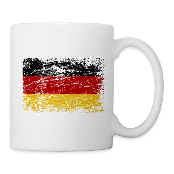 German flag in vintage style - Mug - white - Right
