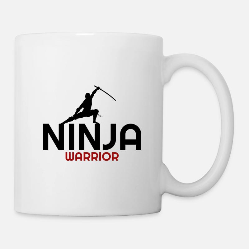 Ninja, sweats à capuche Ninja, Chemise Ninja, guerrier - Mug blanc - blanc