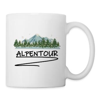 Wandern Alpen - Tasse - Weiß - Rechts