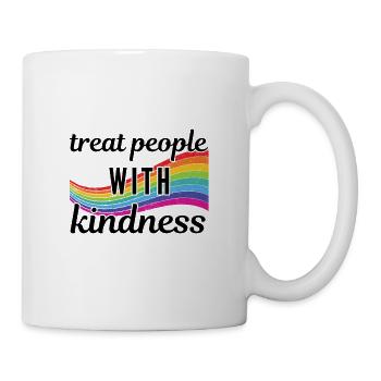 Treat people with respect LGB LGBT Rainbow Pride - Mug blanc - blanc - Droite