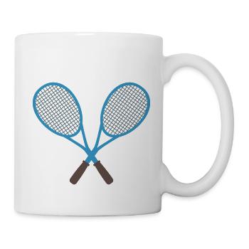 Tennis racket - Mug - white - Right