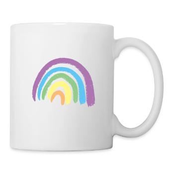 RAINBOW - REGENBOGEN - REGENBOGENFARBEN - Tasse - Weiß - Rechts