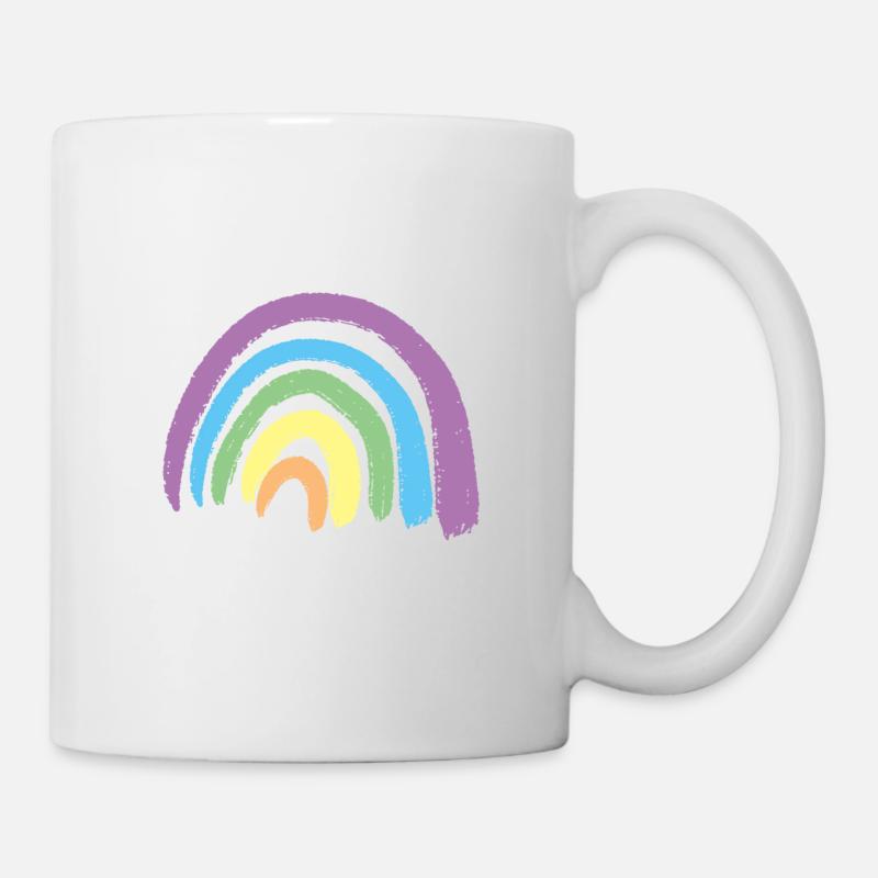 RAINBOW - ARC-EN-CIEL - COULEURS DE L’ARC-EN-CIEL - Mug blanc - blanc
