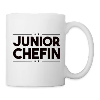 Junior chefin - Im Haus bin ich der boss geschenk - Tasse - Weiß - Rechts