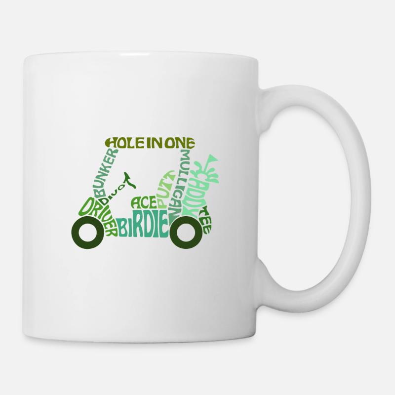 Golf golfeur voiturette termes de golf - Mug blanc - blanc