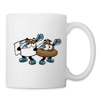 DABBING POOP CACA DE PQ - Mug blanc - blanc - Droite