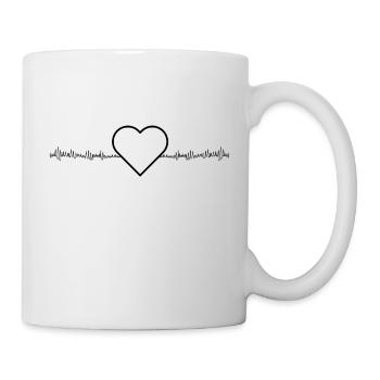 Herz Liebe Herzen Heart Liebe Geschenk - Tasse - Weiß - Rechts