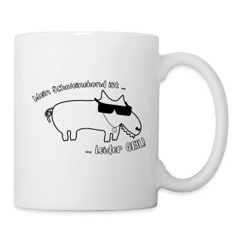 Mein Schweinehund ist leider geil! - Tasse - Weiß - Rechts
