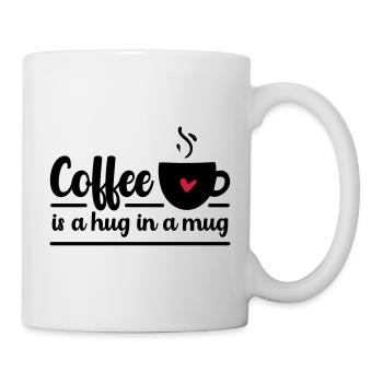 Coffee is a hug in a mug - Mug blanc - blanc - Droite