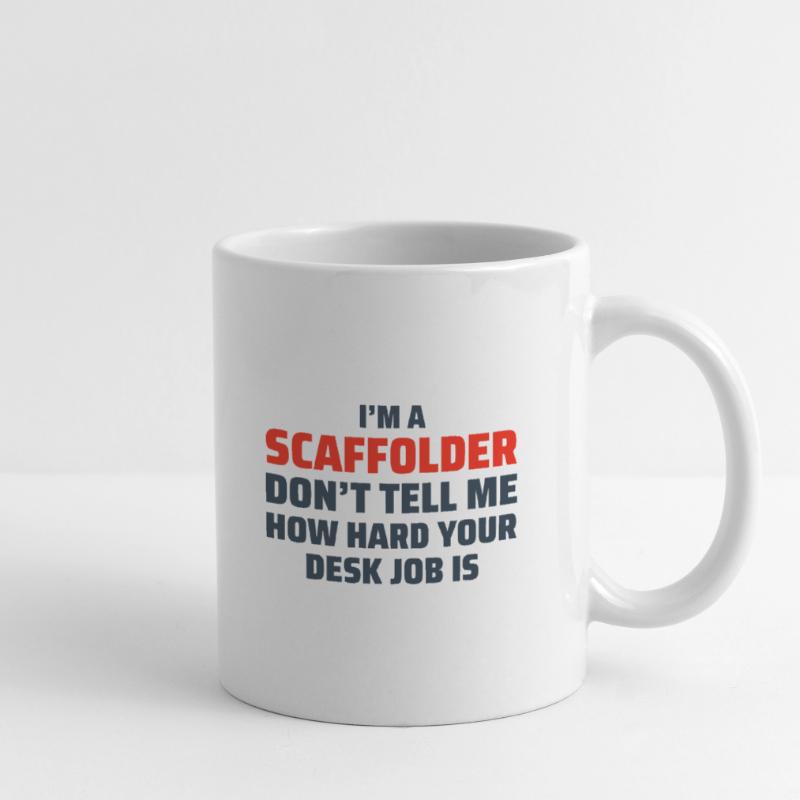 Plate-forme d’échafaudage constructeur d’échafaudage d’échafaudage d’échafaudage Mug blanc
