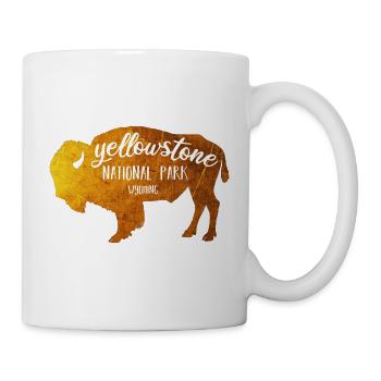 Yellowstone Bison gold color - Mug - white - Right