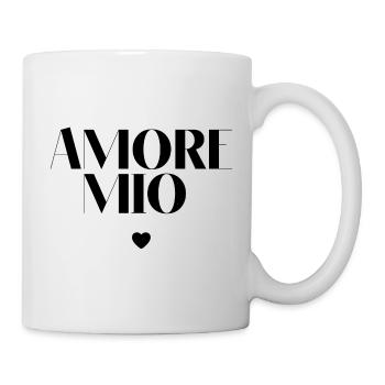 AMORE MIO MON AMOUR ITALIEN coeur idée cadeau - Mug blanc - blanc - Droite