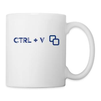 Ctrl V - Zwillinge / Ferngläser - Tasse - Weiß - Rechts