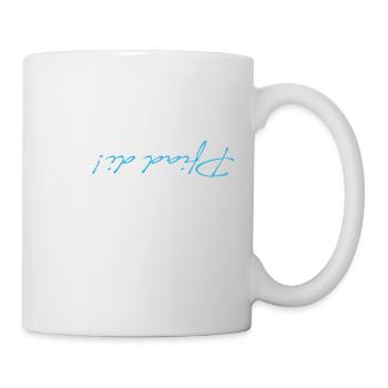 griaß di piad di weiss blau - Tasse - Weiß - Rechts