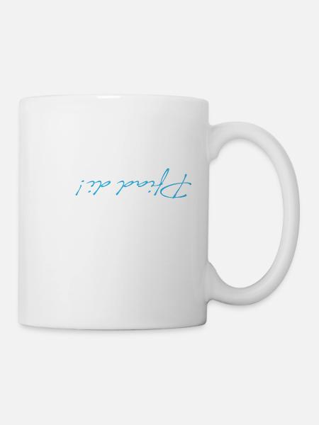 griaß di piad di weiss blau - Tasse - Weiß