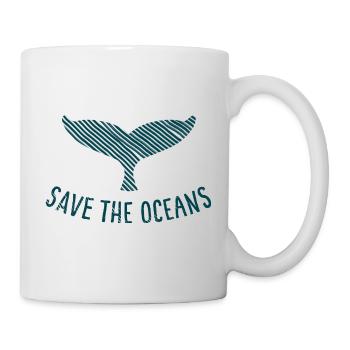 Save the oceans - Tasse - Weiß - Rechts