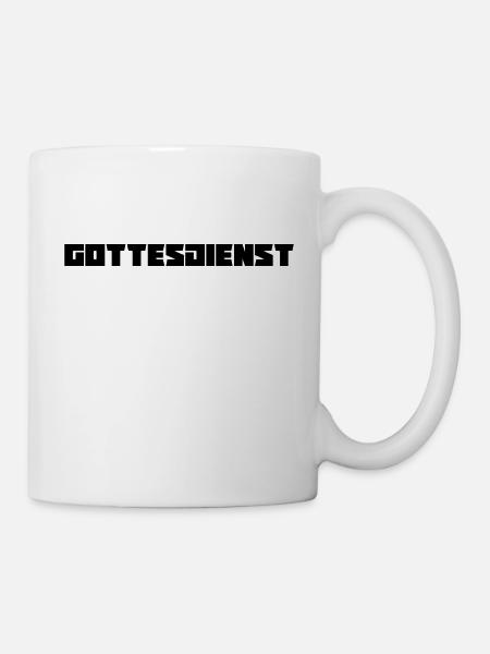 Gottesdienst - Tasse - Weiß