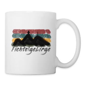 Fichtelgebirge watercolours Schneeberg Ochsenkopf - Mug - white - Right