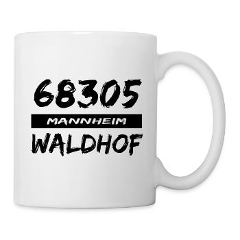 68305 Mannheim Waldhof Postleitzahl tshirt - Tasse - Weiß - Rechts
