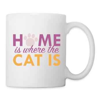 Zuhause ist, wo die Katze ist - Tasse - Weiß - Rechts