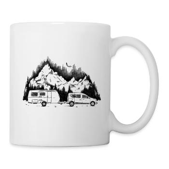 Caravan - Adventure - Camping - Clamping - Car - Mug - white - Right