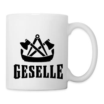 Zimmermann Zeichen Symbol Wappen Geselle Geschenk - Tasse - Weiß - Rechts