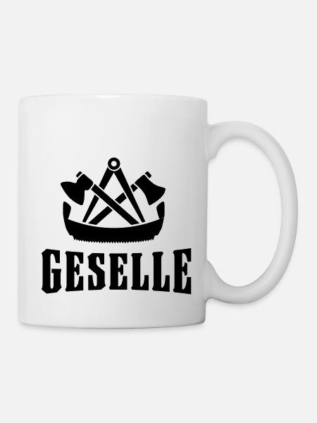 Zimmermann Zeichen Symbol Wappen Geselle Geschenk - Tasse - Weiß