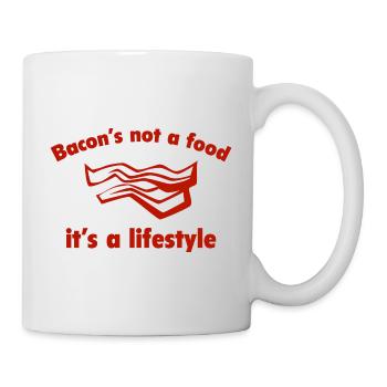 Le bacon n’est pas un aliment, c’est un style de vie - Mug blanc - blanc - Droite