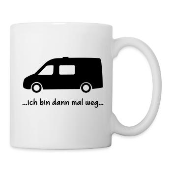 Sprinter Van Life Bus schwarzer Schriftzug - Tasse - Weiß - Rechts
