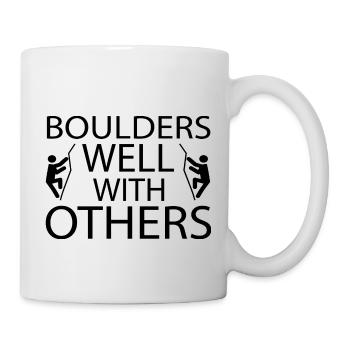 Bouldern Klettern Climbing - Tasse - Weiß - Rechts