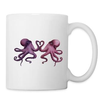 Octopuses in love Valentine's Day - Mug - white - Right