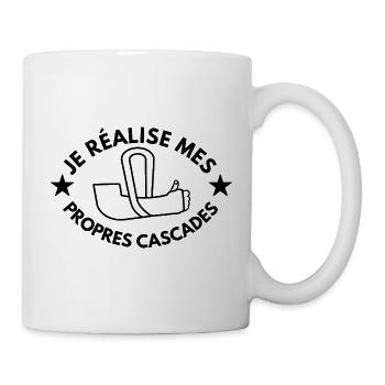 Je réalise mes propres cascades. Bras cassé - Mug blanc - blanc - Droite