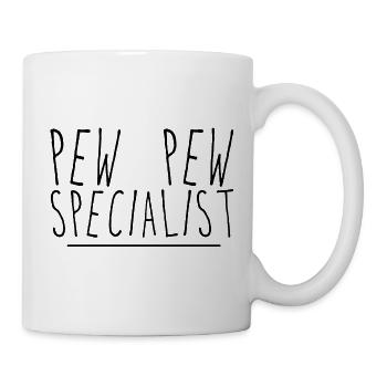 Pew Pew Spécialiste 4 - Mug blanc - blanc - Droite