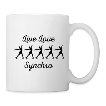 Synchron eislaufen Eiskunstlauf Skater Skate Mom - Tasse - Weiß - Rechts