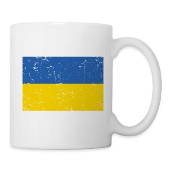 Ukraine Flag Distressed - Mug - white - Right