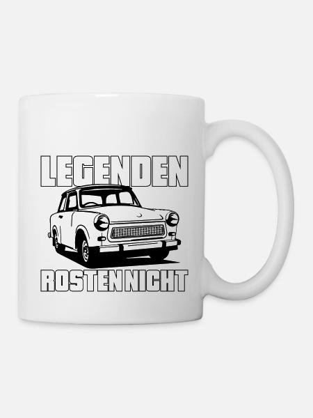 Farbe änderbar | Trabi Trabbi  Pappe DDR - Tasse - Weiß