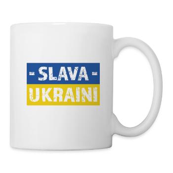 Slava Ukraini drapeau ukrainien - Mug blanc - blanc - Droite
