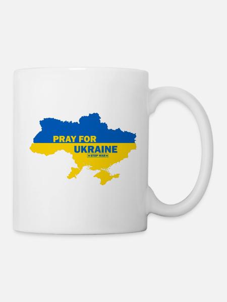 Priez pour l’Ukraine - Mug blanc - blanc