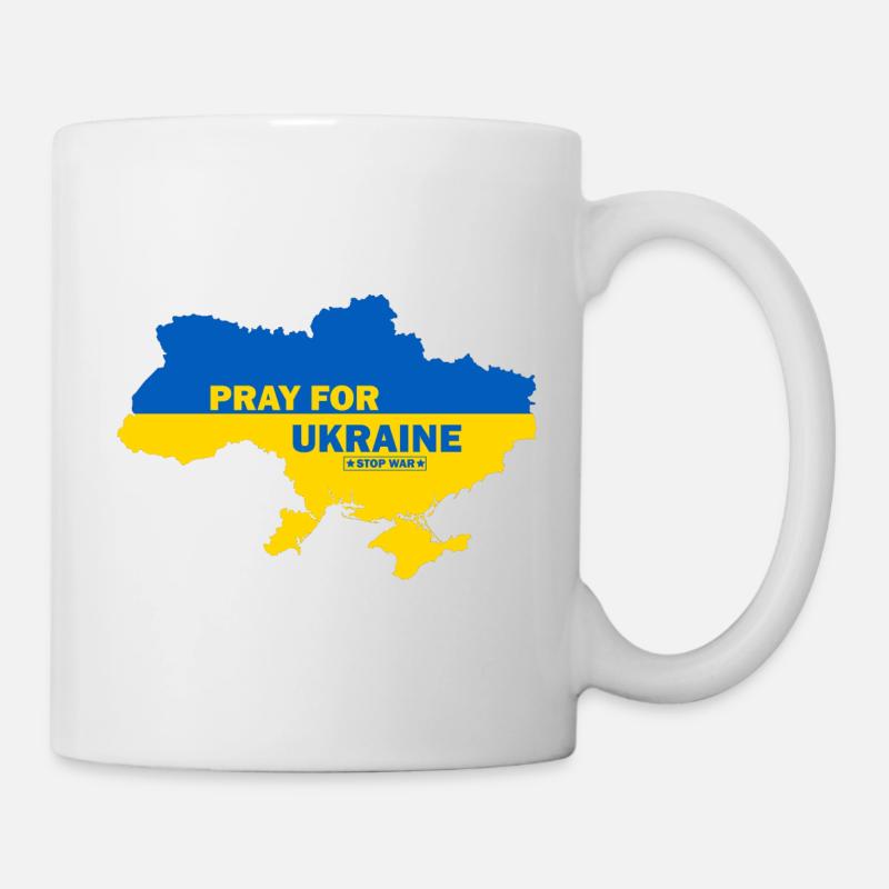 Priez pour l’Ukraine - Mug blanc - blanc