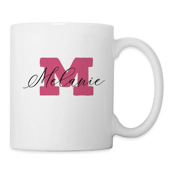 Melanie Namensaufdruck - Tasse - Weiß - Rechts