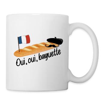 Oui Oui Baguette - Drôle Français Food - Mug blanc - blanc - Droite