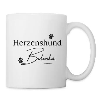 Herzenshund Bolonka - Tasse - Weiß - Rechts