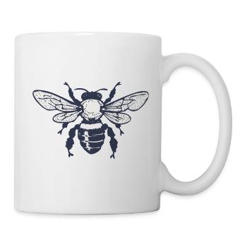 Abeille bleue - Mug blanc - blanc - Droite