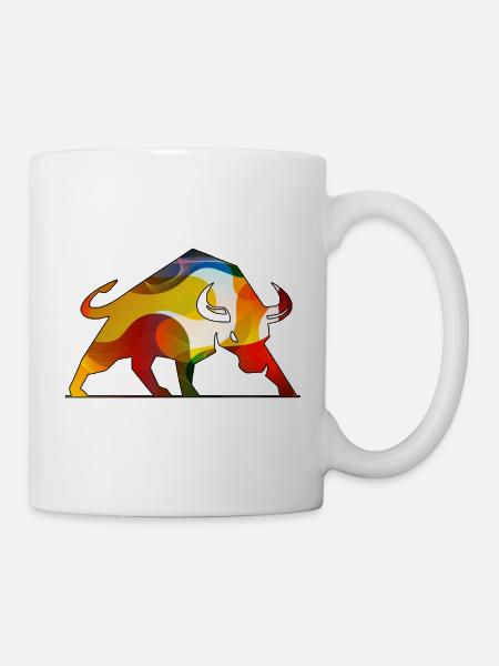 Rainbow-Bull - Tasse - Weiß