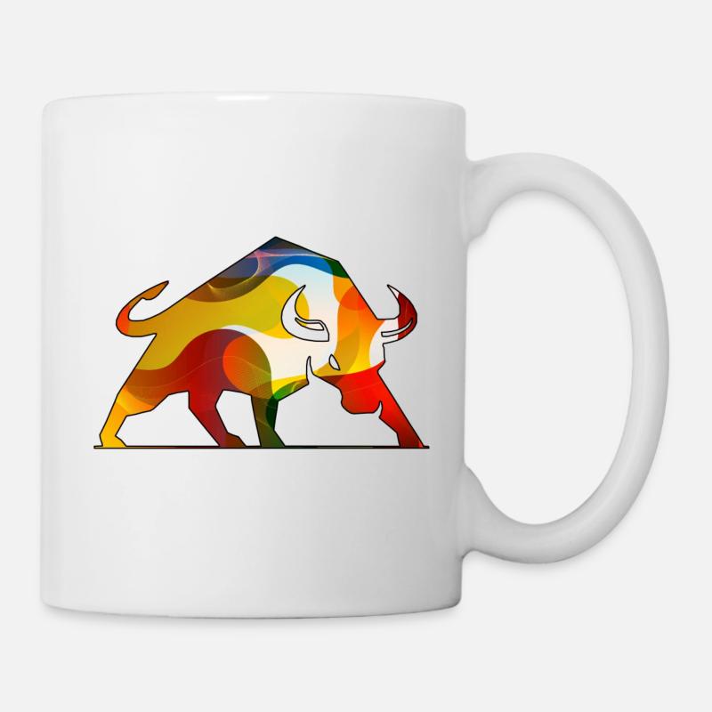 Rainbow-Bull - Tasse - Weiß